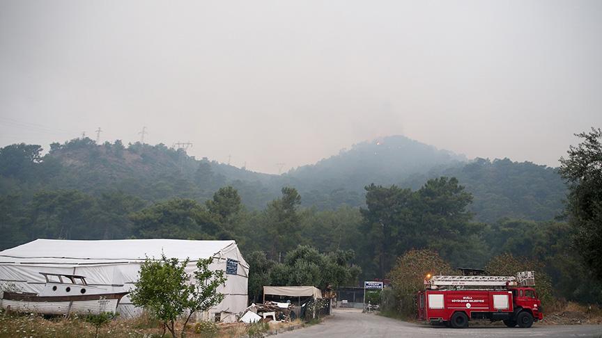 Muğla'daki orman yangınına havadan müdahale ediliyor