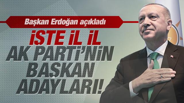 AK Parti’nin il il belediye başkan adayları!