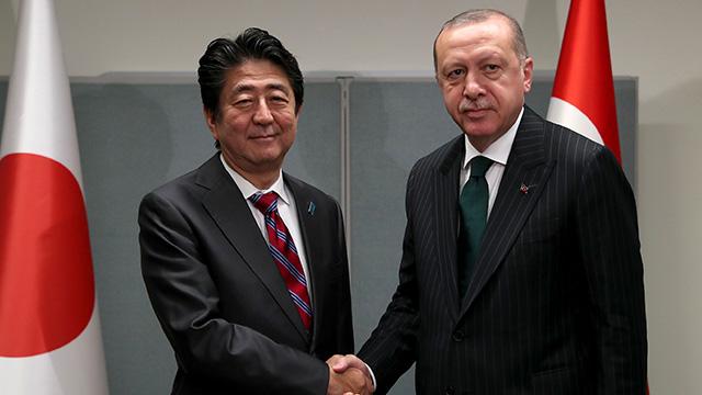 Başkan Erdoğan, Japonya Başbakanı Şinzo Abe