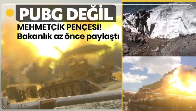 Milli Savunma Bakanlığı 'Pençe' harekatından yeni görüntüler paylaştı