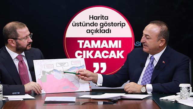 Çavuşoğlu, YPG'nin kalesini işaret edip 'Çıkacaklar' dedi