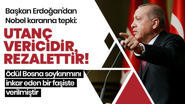 Başkan Erdoğan: Bu şahsın ödüle layık görülmesi, utanç vericidir