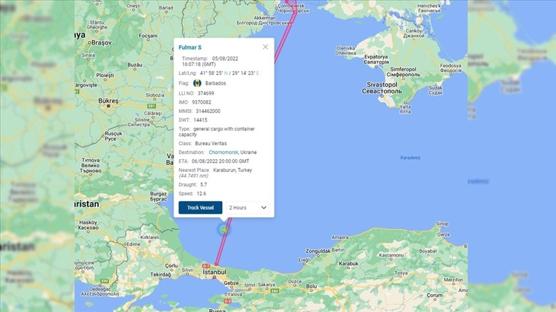 Tahıl taşıyacak 'Fulmar S' isimli gemi Ukrayna karasularına ulaştı