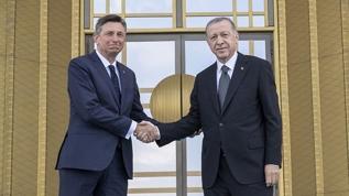 Slovenya Cumhurbaşkanı Pahor, Ankara'da... Başkan Erdoğan resmi törenle karşıladı