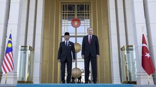 Başkan Erdoğan, Malezya Kralı'nı resmi törenle karşıladı!