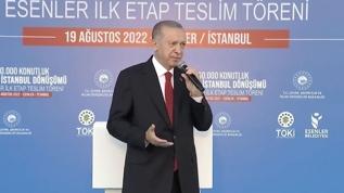 İstanbul'da dev dönüşüm projesi! Konut Teslim Töreninde konuşuyor