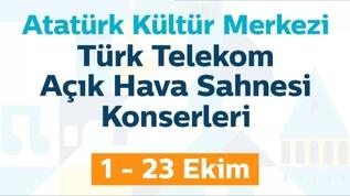 ‘Beyoğlu Kültür Yolu Festivali' Türk Telekom Açık Hava Konserleri ve Türk Telekom Prime Açık Hava Sinema Günleri başlıyor