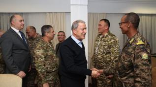 Bakan Akar, Azerbaycan ve Gürcistan Savunma Bakanları ile bir araya geldi