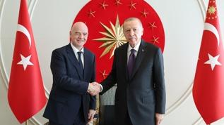Başkan Recep Tayyip Erdoğan, FIFA Başkanı Gianni Infantino'yu kabul etti