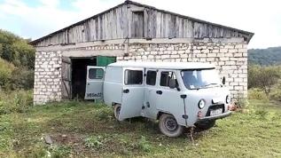 Azerbaycan ordusunun kontrolüne geçen köyde, Ermeni güçlere ait mühimmat deposu bulundu