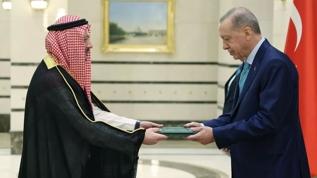 Suudi Arabistan Büyükelçisinden Başkan Erdoğan'a güven mektubu
