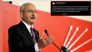 Gezi Parkı olaylarına 'demokrasi mücadelesi' dedi: Kılıçdaroğlu'ndan Kavala'ya destek!