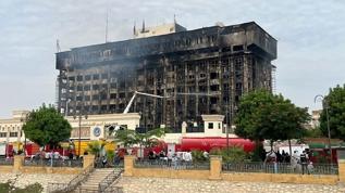 Mısır'da İsmailiye Emniyet Müdürlüğünde çıkan yangında 38 kişi yaralandı