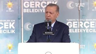 Başkan Erdoğan, Adana'da düzenlenen mitingde konuşuyor