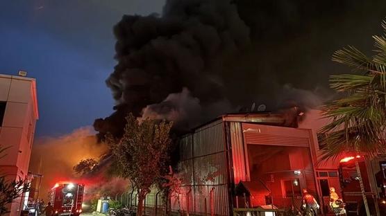 İzmir'de Atatürk Organize Sanayi Bölgesi'nde yangın