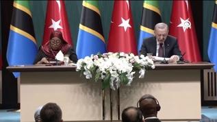 Tanzanya Cumhurbaşkanı Türkiye'de! Başkan Erdoğan: İkili ticarette hedef 1 milyar dolar