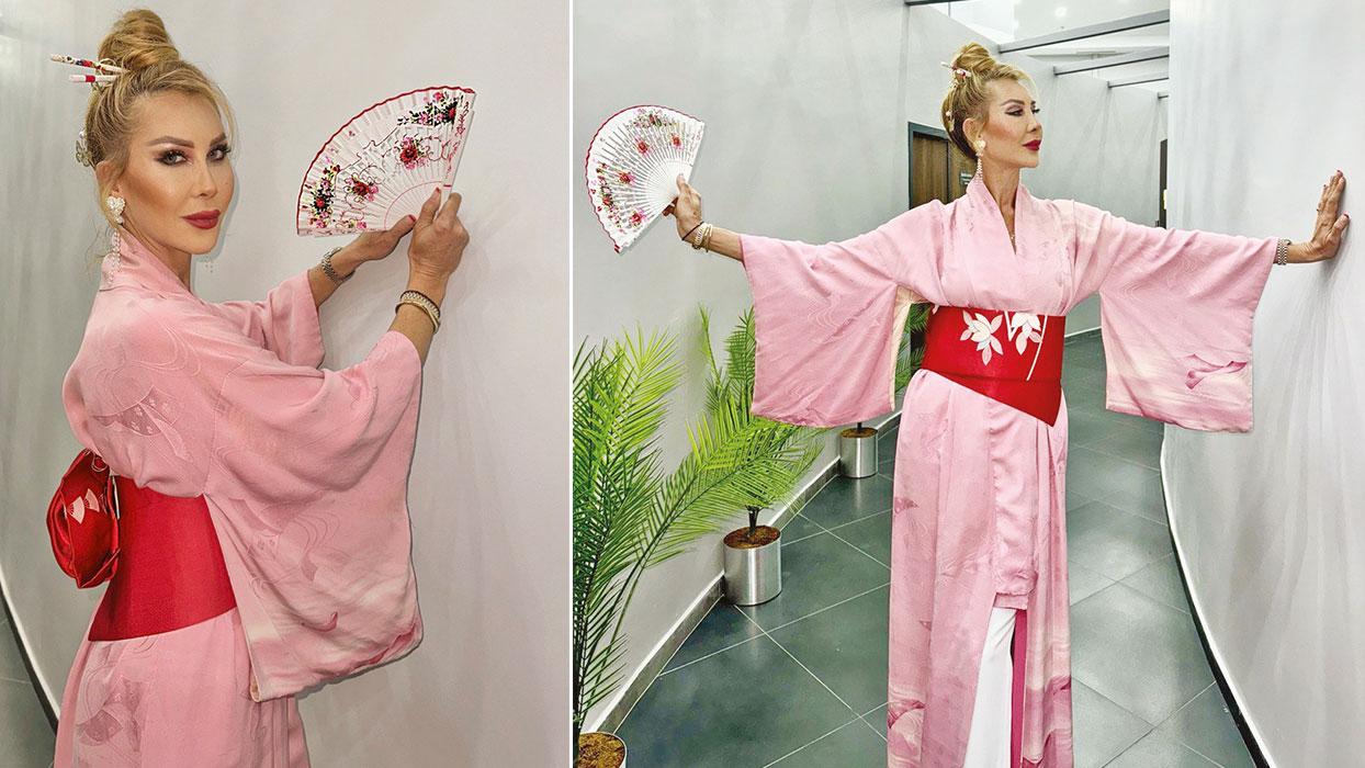 Gizem Özdilli kimono giydi