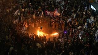 Tel Aviv'de isyan! İsrail'de polis Netanyahu karşıtı gösteri yapan vatandaşlarla çatıştı