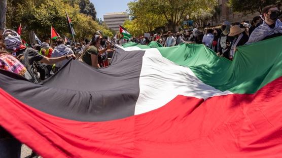 ABD'de Filistin ateşi! Eylemler dalga dalga büyüyor