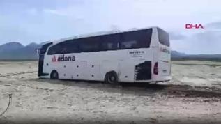 Kayseri-Niğde yolunda yolcu otobüsü şarampole uçtu