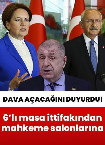 6'lı masa ittifakından mahkeme salonlarına