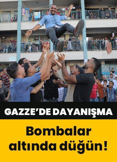 Umut ve dayanışma! Gazze'de bombalar altında düğün