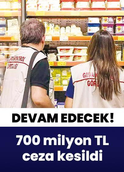 13 bin 500 gıdacıya 700 milyon TL ceza