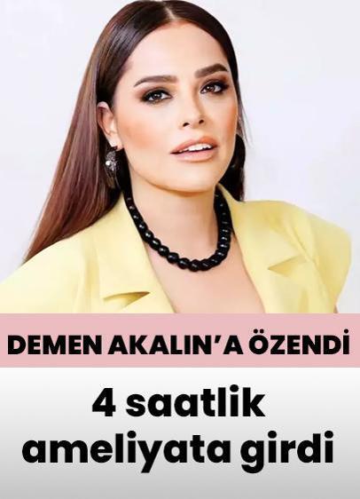 Demet Akalın'a özendi, bıçak altına yattı! 4 saatlik ameliyatla incecik oldu