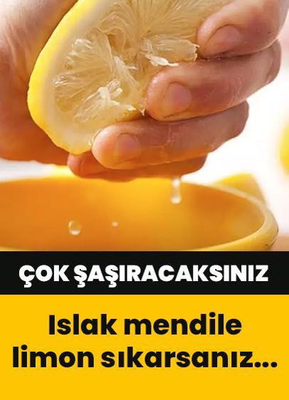 Islak mendile biraz limon sıkarsanız...