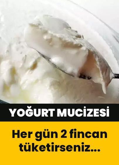 Her gün 2 fincan ev yapımı yoğurt tüketirseniz...