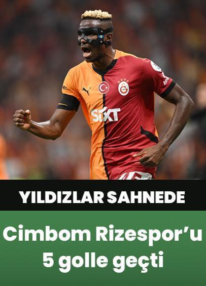 Cimbom yıldızlarıyla coştu! Galasaray Rizespor'u 5 golle geçti