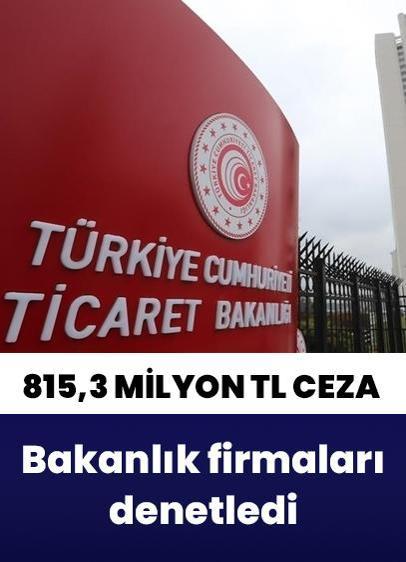 Ticaret Bakanlığı en çok o alanlara ceza kesti: 815,3 milyon TL