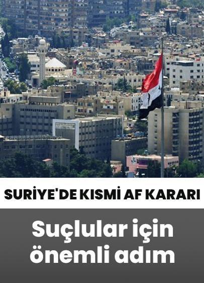 Suriye'de kısmi af kararı