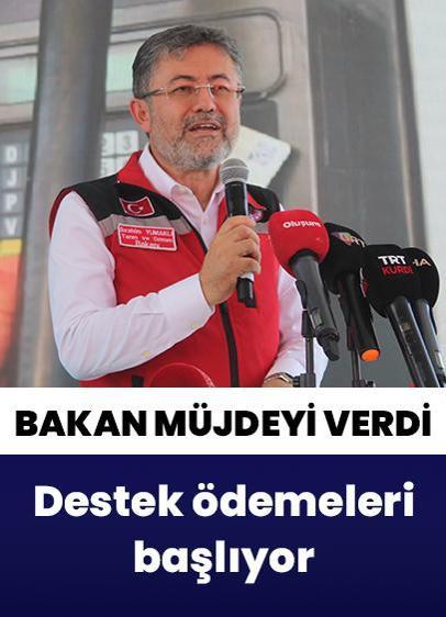 Üreticilere müjde! Bakan Yumaklı: 2 milyar 900 milyon TL'lik destek ödemesi bugün başlıyor