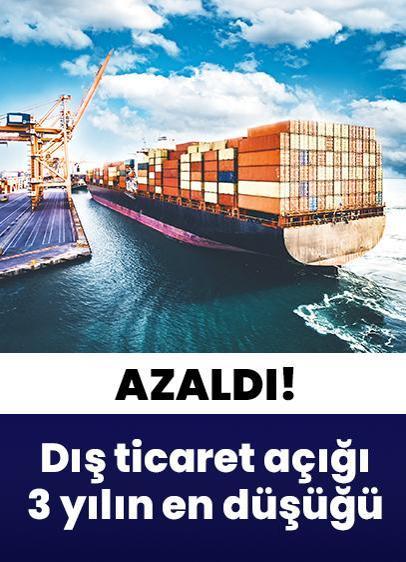 Dış ticaret açığı 3 yılın en düşüğü