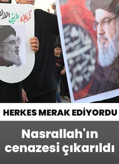 Nasrallah'ın cenazesi çıkarıldı