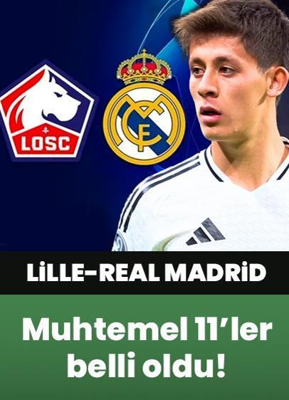 Lille-Real Madrid maç kadrosu belli oldu! Lille-Real Madrid maçı muhtemel ilk 11'ler