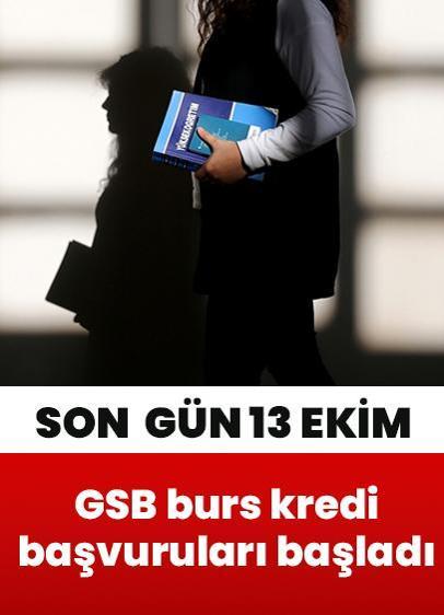 GSB burs kredi başvuruları başladı