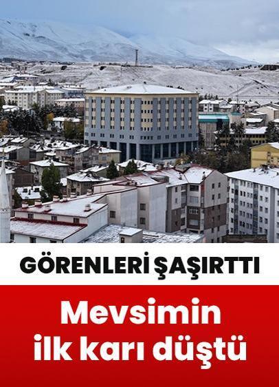 Erzurum'a mevsimin ilk karı düştü!