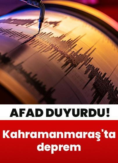 Kahramanmaraş'ta deprem