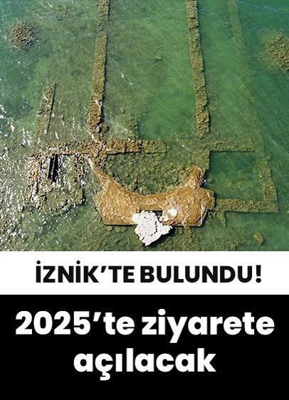 İznik gölünde bulundu! Ziyarete açılacak