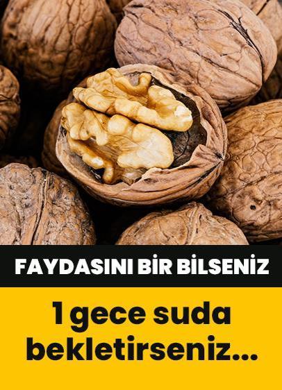 Cevizi 1 gece suda bekletip içerseniz... Faydasını bir bilseniz