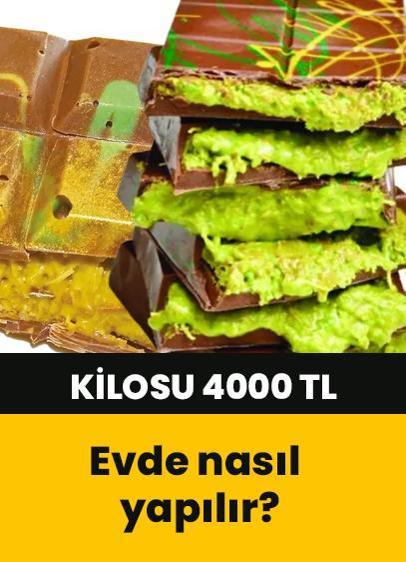 Kilosu altınla yarışıyor! Dubai çikolatası evde nasıl yapılır?