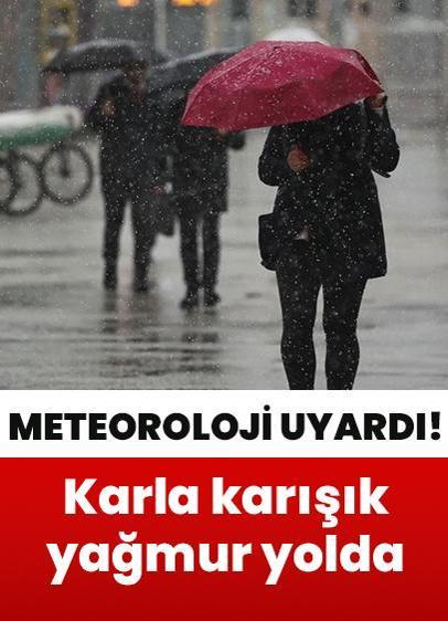 Meteoroloji uyardı! 6 Kasım Çarşamba hava durumuna göre karla karışık yağmur yolda