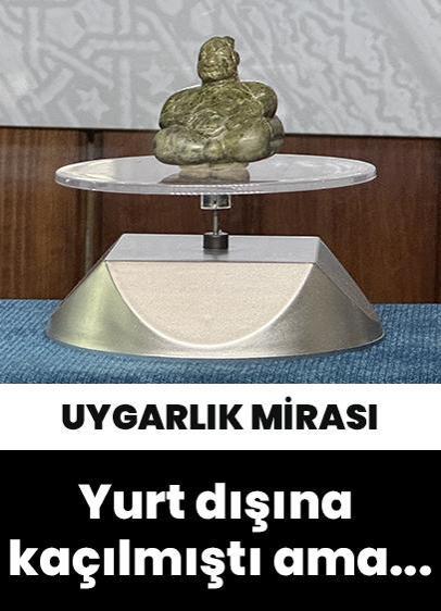 Yurt dışına kaçırılan heykelcik, geri alındı...