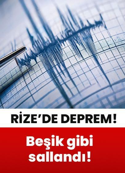 Rize'de 4.7 büyüklüğünde deprem