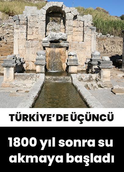 1800 yıl sonra çeşmeden su akmaya başladı...