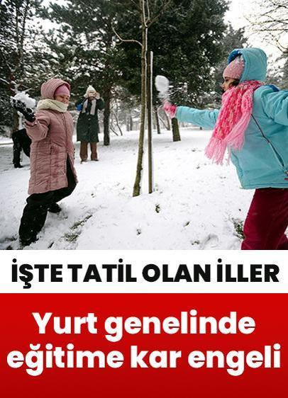 Yurt genelinde eğitime kar engeli! 30'dan fazla ilde okullara kar tatili | İşte, okulların tatil olduğu iller