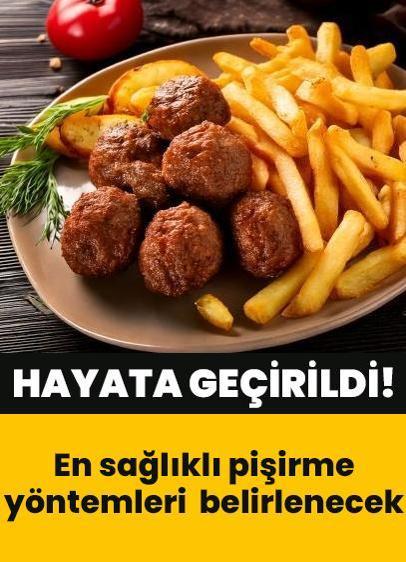 Patates kızartması, köfte ve pişinin en sağlıklı pişirme yöntemleri belirlenecek