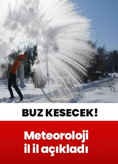 Hava buz kesecek! Meteoroloji il il açıkladı